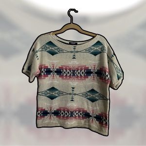 Chaps Aztec Motif Knit Sweater